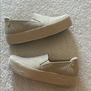 Skechers Tan Slip-On Platform Shoes